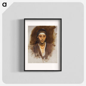 アートポスター-Egyptian Woman with Earrings - ジョン シンガー サージェント Poster.