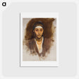 アートポストカード-Egyptian Woman with Earrings - ジョン シンガー サージェント Postcard.