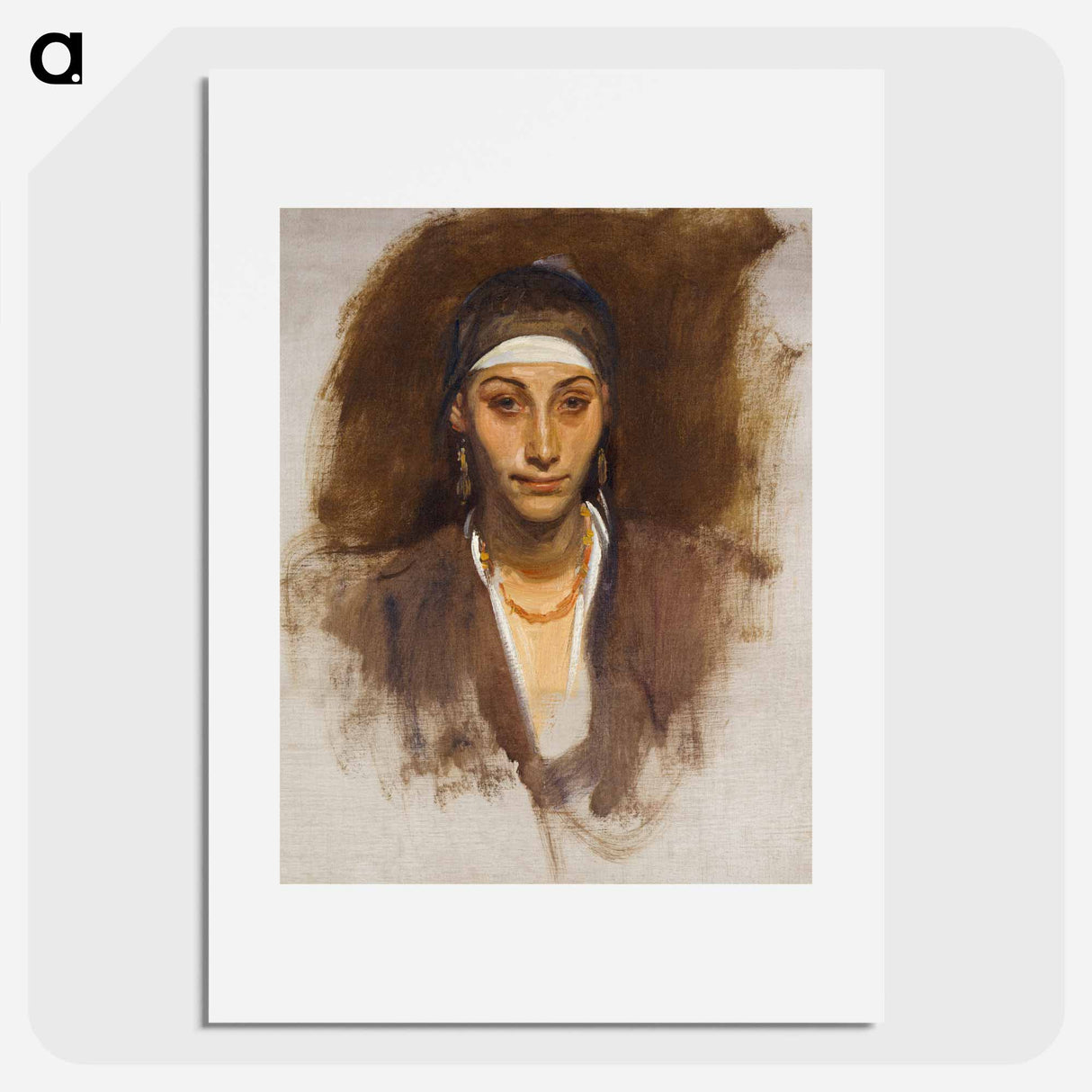 Egyptian Woman with Earrings - John Singer Sargent Poster.