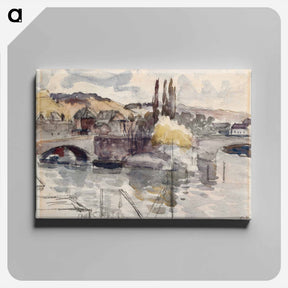 アートパネル-Corneille Bridge in Rouen
 - バーゼル美術館 Canvas.