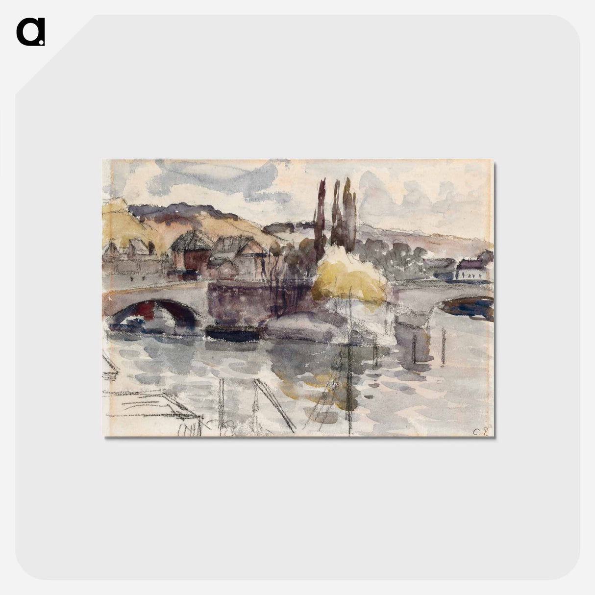 アートポストカード-Corneille Bridge in Rouen
 - バーゼル美術館 Postcard.