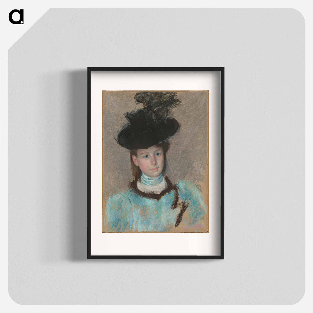 The Black Hat - Mary Cassatt Poster.