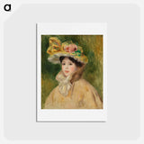 アートポストカード-Woman with Capeline - ピエール オーギュスト ルノワール Postcard.