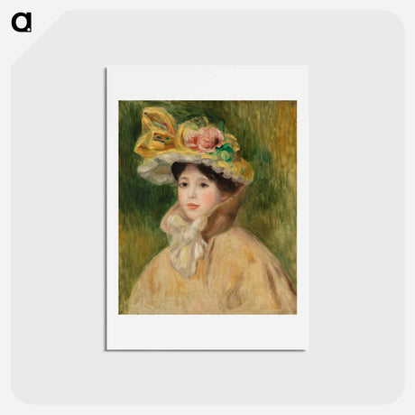 アートポストカード-Woman with Capeline - ピエール オーギュスト ルノワール Postcard.