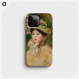 Woman with Capeline - Pierre Auguste Renoir Phone Case.