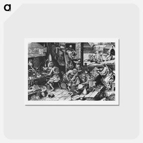 アートポストカード-The Alchemist - ピーター ブリューゲル Postcard.