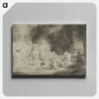 アートパネル-The Hundred Guilder Print - レンブラント ファン レイン Canvas.