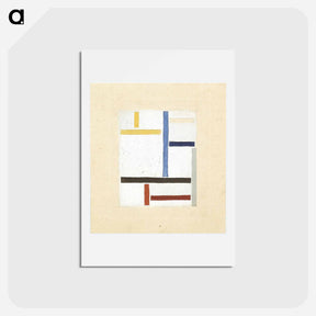 アートポストカード-Study for Composition XXV - テオ ファン ドゥースブルフ Postcard.