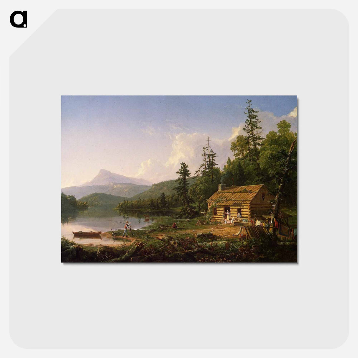 Home in the Woods - トーマス コール Postcard.