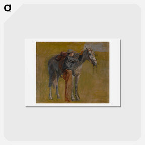 アートポストカード-Sketch for Cowboys in the Badlands - トーマス エイキンズ Postcard.