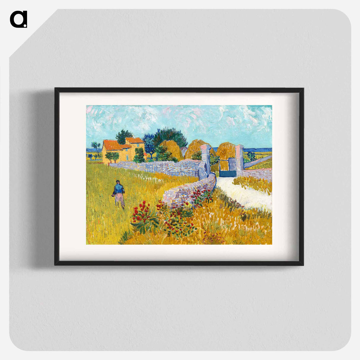 Farmhouse in Provence - フィンセント ファン ゴッホ Poster.