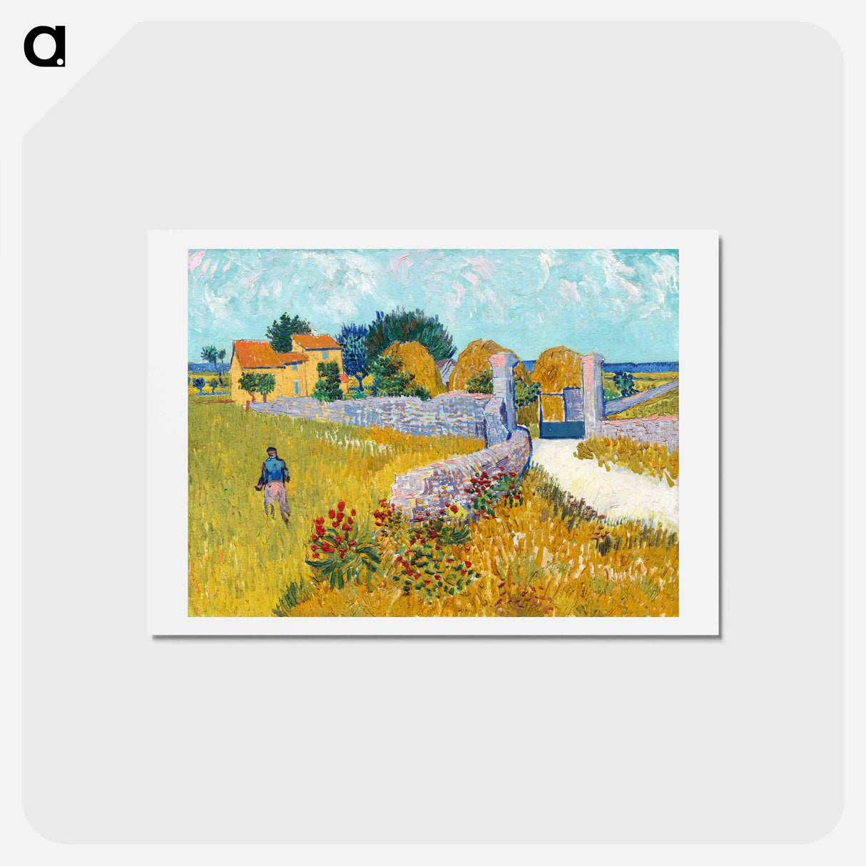アートポストカード-Farmhouse in Provence - フィンセント ファン ゴッホ Postcard.
