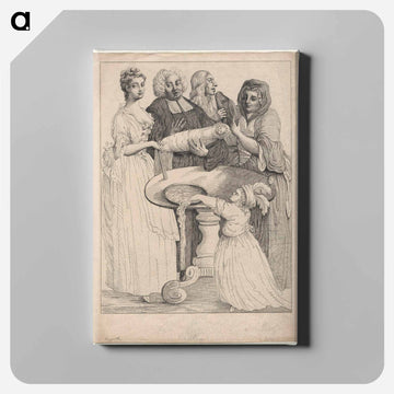 John Henley with five unknown figures - ウィリアム ホガース Canvas.