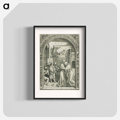 アートポスター-Joachim and St. Anne Meet at the Golden Gate - アルブレヒト デューラー Poster.