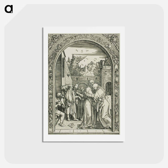 アートポストカード-Joachim and St. Anne Meet at the Golden Gate - アルブレヒト デューラー Postcard.