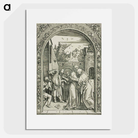 アートポスター-Joachim and St. Anne Meet at the Golden Gate - アルブレヒト デューラー Poster.