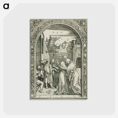 アートポストカード-Joachim and St. Anne Meet at the Golden Gate - アルブレヒト デューラー Postcard.