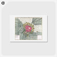 アートポストカード-Plattegrond van Béthune - アンティーク地図 Postcard.