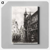 Rue Saint-Romain, Rouen, 1st plate - カミーユ ピサロ Canvas.