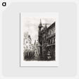 アートポストカード-Rue Saint-Romain, Rouen, 1st plate - カミーユ ピサロ Postcard.