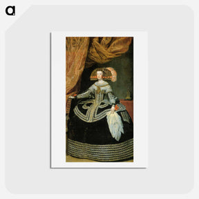 アートポストカード-Queen Mariana - ディエゴ ベラスケス Postcard.