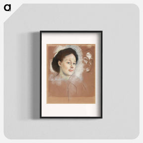 アートポスター-The Artist's Cousin, Probably Mrs. William Bell - エドガー ドガ Poster.