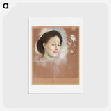 アートポストカード-The Artist's Cousin, Probably Mrs. William Bell - エドガー ドガ Postcard.