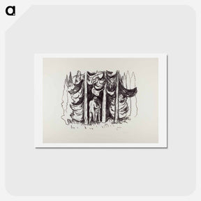 アートポストカード-The Forest - エドヴァルド ムンク Postcard.