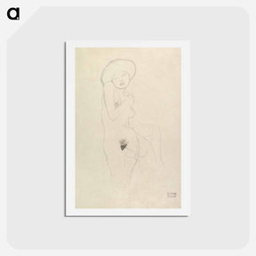 アートポストカード-Standing Nude - グスタフ クリムト Postcard.