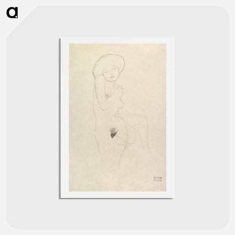 アートポストカード-Standing Nude - グスタフ クリムト Postcard.