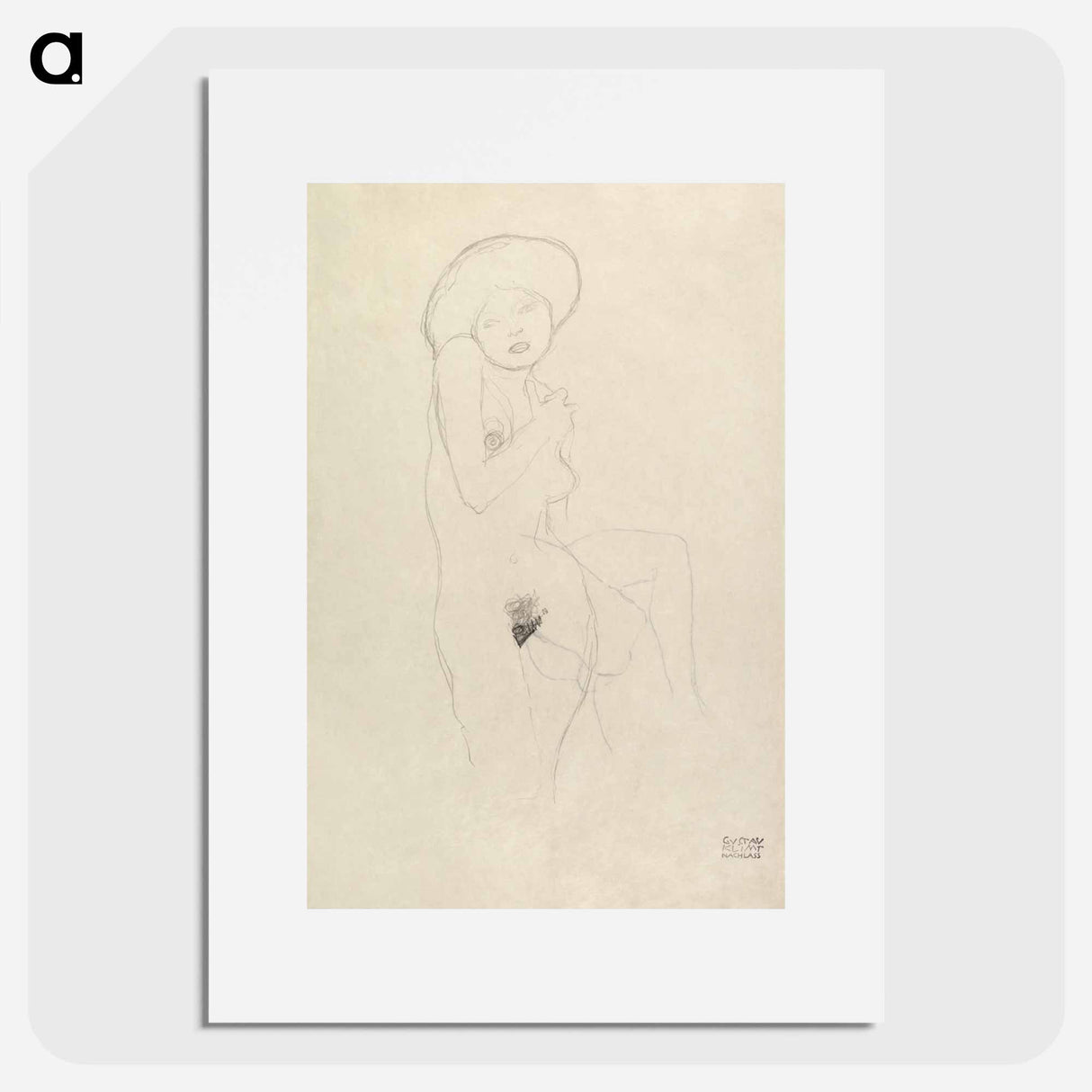 Standing Nude - Gustav Klimt Poster.