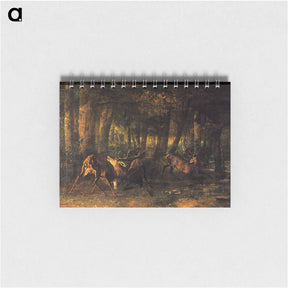 アートメモ帳-Spring, Stags Fighting - ギュスターヴ クールベ Memo.