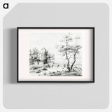 Landscape with fantastic ruin - Jean Bernard Poster.