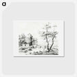 アートポストカード-Landscape with fantastic ruin - ジャン ベルナール Postcard.