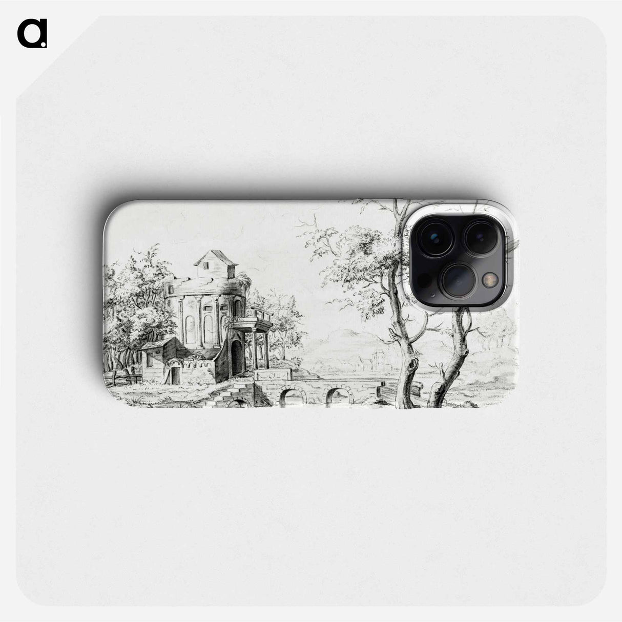 Landscape with fantastic ruin - Jean Bernard Phone Case.