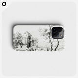 Landscape with fantastic ruin - Jean Bernard Phone Case.