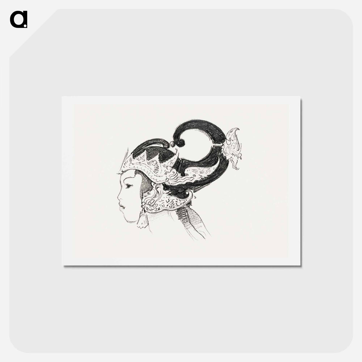 アートポストカード-Javanese Dancers Sketchbook - ジョン シンガー サージェント Postcard.