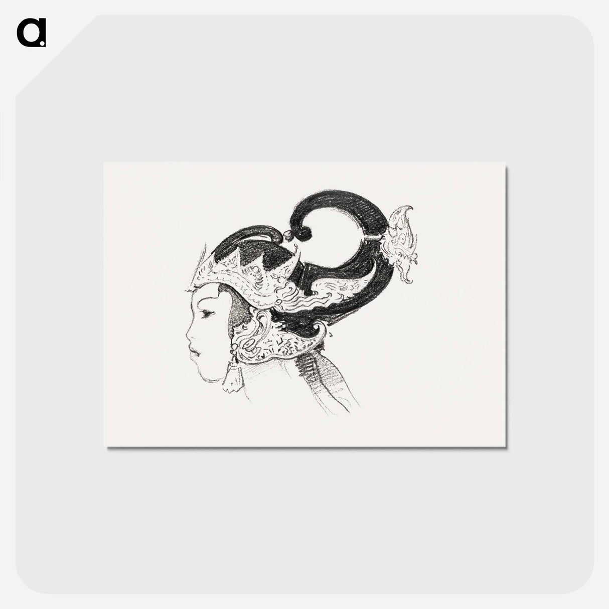 アートポストカード-Javanese Dancers Sketchbook - ジョン シンガー サージェント Postcard.