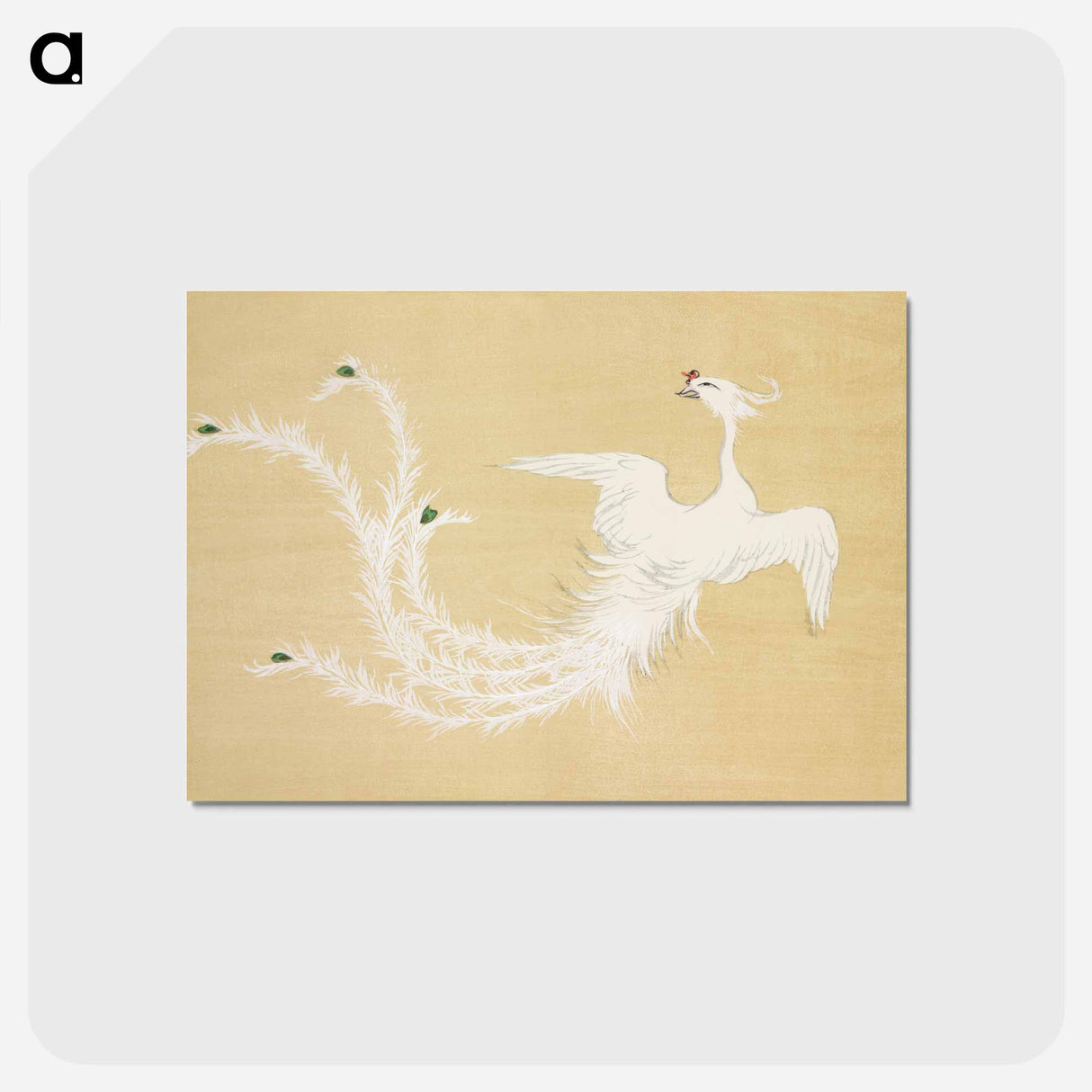 アートポストカード-Bird from Momoyogusa–Flowers of a Hundred Generations - 神坂 雪佳 Postcard.