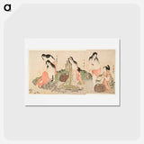 アートポストカード-Abalone Divers - 喜多川 歌麿 Postcard.