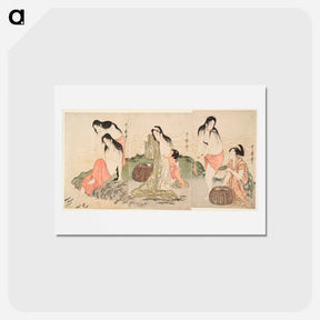 アートポストカード-Abalone Divers - 喜多川 歌麿 Postcard.