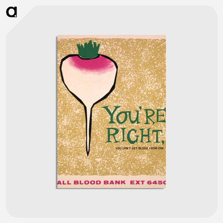 アートポストカード-You're Right, You Can't Get Blood From One
 - 国立医学図書館 Postcard.