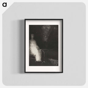 アートポスター-I Continued to Gaze on the Chair, and Fancied I saw on It a Pale Blue Misty Outline of a Human Figure - オディロン ルドン Poster.