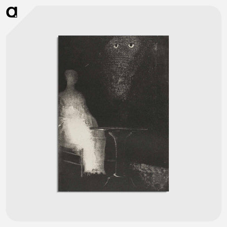 アートポストカード-I Continued to Gaze on the Chair, and Fancied I saw on It a Pale Blue Misty Outline of a Human Figure - オディロン ルドン Postcard.