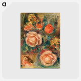 アートポストカード-Bouquet of Roses - ピエール オーギュスト ルノワール Postcard.