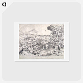 アートポストカード-The cart, the Belgic - ピーター ブリューゲル Postcard.