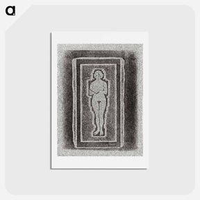 アートポストカード-Nude with Book or Stone Plate
 - サミュエル ジェスルン Postcard.