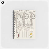 アートメモ帳-Caterpillar and Globeflower from Mira Calligraphiae Monumenta
 - 書道のお手本 Memo.