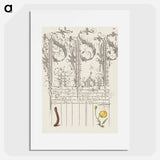 アートポスター-Caterpillar and Globeflower from Mira Calligraphiae Monumenta
 - 書道のお手本 Poster.