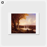 Indian at Sunset - トーマス コール Postcard.